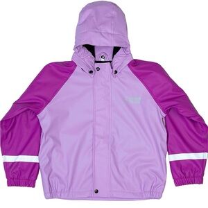 Kids Two-Tone Purple Raincoat Set